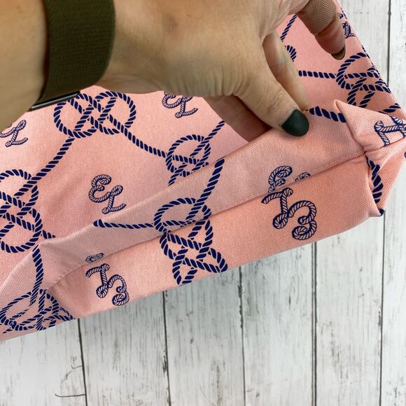 NWT Estée Lauder Pink Nautical Canvas Beach Tote Travel Bag - Picture 6 of 16